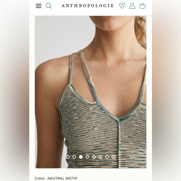 Anthropologie Reed Sweater Corset Top Bralette Cropped Neutral Women Small - Picture 14 of 14